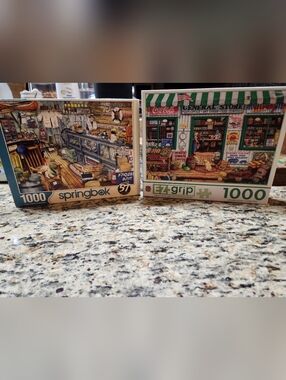 Springbok & EZgrip Puzzle Duo - Vintage Storefront Scenes